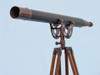 Handcrafted Floor Standing Antique Copper With Leather Anchormaster Telescope 65" from Hampton Creations Handcrafted Floor Standing Antique Copper With Leather Anchormaster Telescope 65" from Hampton Creations