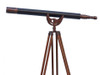 Handcrafted Floor Standing Antique Copper With Leather Anchormaster Telescope 65" from Hampton Creations Handcrafted Floor Standing Antique Copper With Leather Anchormaster Telescope 65" from Hampton Creations