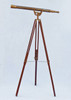Handcrafted Floor Standing Antique Brass Anchormaster Telescope 65" from Hampton Creations Handcrafted Floor Standing Antique Brass Anchormaster Telescope 65" from Hampton Creations