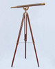 Handcrafted Floor Standing Antique Brass Anchormaster Telescope 65" from Hampton Creations Handcrafted Floor Standing Antique Brass Anchormaster Telescope 65" from Hampton Creations