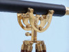 Handcrafted Floor Standing Brass/Leather Anchormaster Telescope 65" from Hampton Creations Handcrafted Floor Standing Brass/Leather Anchormaster Telescope 65" from Hampton Creations