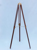 Handcrafted Floor Standing Brass/Leather Anchormaster Telescope 65" from Hampton Creations Handcrafted Floor Standing Brass/Leather Anchormaster Telescope 65" from Hampton Creations
