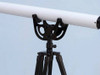 Handcrafted Floor Standing Oil-Rubbed Bronzed-White Leather with Black Stand Anchormaster Telescope 65" from Hampton Creations