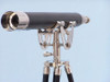 Handcrafted Floor Standing Chrome/Leather Anchormaster Telescope 65" from Hampton Creations Handcrafted Floor Standing Chrome/Leather Anchormaster Telescope 65" from Hampton Creations