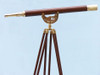 Handcrafted Floor Standing Brass/Wood Anchormaster Telescope 65" from Hampton Creations Handcrafted Floor Standing Brass/Wood Anchormaster Telescope 65" from Hampton Creations