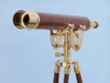 Handcrafted Floor Standing Brass/Wood Anchormaster Telescope 65" from Hampton Creations Handcrafted Floor Standing Brass/Wood Anchormaster Telescope 65" from Hampton Creations