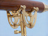 Handcrafted Floor Standing Brass/Wood Anchormaster Telescope 65" from Hampton Creations Handcrafted Floor Standing Brass/Wood Anchormaster Telescope 65" from Hampton Creations