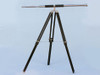 Handcrafted Admirals Floor Standing Chrome with Leather Telescope 60" from Hampton Creations Handcrafted Admirals Floor Standing Chrome with Leather Telescope 60" from Hampton Creations