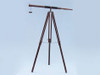 Handcrafted Admirals Floor Standing Antique Copper with Leather Telescope 60" from Hampton Creations Handcrafted Admirals Floor Standing Antique Copper with Leather Telescope 60" from Hampton Creations
