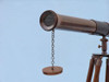 Handcrafted Admirals Floor Standing Antique Copper with Leather Telescope 60" from Hampton Creations Handcrafted Admirals Floor Standing Antique Copper with Leather Telescope 60" from Hampton Creations