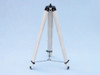 Handcrafted Admirals Floor Standing Oil Rubbed Bronze with White Leather Telescope 60" from Hampton Creations Handcrafted Admirals Floor Standing Oil Rubbed Bronze with White Leather Telescope 60" from Hampton Creations