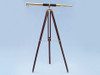 Handcrafted Admirals Floor Standing Brass with Leather Telescope 60" from Hampton Creations Handcrafted Admirals Floor Standing Brass with Leather Telescope 60" from Hampton Creations