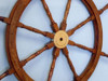 Handcrafted Deluxe Class Wood and Brass Decorative Ship Wheel 48" from Hampton Creations