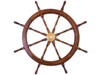 Handcrafted Deluxe Class Wood and Brass Decorative Ship Wheel 36" from Hampton Creations