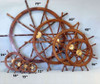 Handcrafted Deluxe Class Wood and Brass Decorative Ship Wheel 12" from Hampton Creations