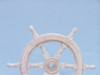 Handcrafted Classic Wooden Whitewashed Decorative Ship Steering Wheel 12" from Hampton Creations Handcrafted Classic Wooden Whitewashed Decorative Ship Steering Wheel 12" from Hampton Creations