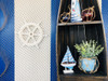 Handcrafted Classic Wooden Whitewashed Decorative Ship Steering Wheel 12" from Hampton Creations Handcrafted Classic Wooden Whitewashed Decorative Ship Steering Wheel 12" from Hampton Creations