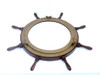 Handcrafted Deluxe Class Wood & Antique Brass Ship Wheel Porthole Mirror 36" Wall Decor from Hampton Creations