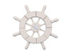 Handcrafted White Decorative Ship Wheel With Starfish 6" from Hampton Creations