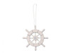 Handcrafted White Decorative Ship Wheel With Starfish Christmas Tree Ornament 6" from Hampton Creations Handcrafted White Decorative Ship Wheel With Starfish Christmas Tree Ornament 6" from Hampton Creations