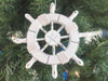 Handcrafted Rustic White Decorative Ship Wheel With Starfish Christmas Tree Ornament 6" from Hampton Creations