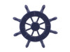 Handcrafted Dark Blue Decorative Ship Wheel 6" from Hampton Creations