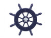 Handcrafted Dark Blue Decorative Ship Wheel With Seashell  6" from Hampton Creations