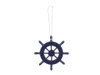 Handcrafted Dark Blue Decorative Ship Wheel Christmas Tree Ornament 6" from Hampton Creations Handcrafted Dark Blue Decorative Ship Wheel Christmas Tree Ornament 6" from Hampton Creations