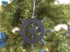 Handcrafted Dark Blue Decorative Ship Wheel Christmas Tree Ornament 6" from Hampton Creations Handcrafted Dark Blue Decorative Ship Wheel Christmas Tree Ornament 6" from Hampton Creations