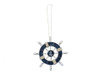 Handcrafted Rustic Dark Blue and White Decorative Ship Wheel With Anchor Christmas Tree Ornament 6" from Hampton Creations Handcrafted Rustic Dark Blue and White Decorative Ship Wheel With Anchor Christmas Tree Ornament 6" from Hampton Creations