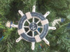 Handcrafted Rustic Dark Blue and White Decorative Ship Wheel With Anchor Christmas Tree Ornament 6" from Hampton Creations Handcrafted Rustic Dark Blue and White Decorative Ship Wheel With Anchor Christmas Tree Ornament 6" from Hampton Creations
