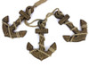 Handcrafted Wooden Rustic Decorative Triple Anchor Christmas Ornament Set 7" from Hampton Creations