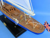 Handcrafted Wooden Velsheda Model Sailboat Decoration 35" from Hampton Creations