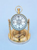 Handcrafted Solid Brass Clock with Compass 5" from Hampton Creations