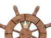 Handcrafted Rustic Wood Finish Decorative Ship Wheel with Hook 8" from Hampton Creations Handcrafted Rustic Wood Finish Decorative Ship Wheel with Hook 8" from Hampton Creations
