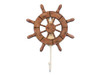 Handcrafted Rustic Wood Finish Decorative Ship Wheel with Hook 8" from Hampton Creations Handcrafted Rustic Wood Finish Decorative Ship Wheel with Hook 8" from Hampton Creations