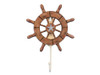 Handcrafted Rustic Wood Finish Decorative Ship Wheel with Starfish and Hook 8" from Hampton Creations Handcrafted Rustic Wood Finish Decorative Ship Wheel with Starfish and Hook 8" from Hampton Creations