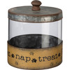 Set of 2 Rustic Dog Treat Canisters (Treat Nap Treat & Play Treat Walk) from Primitives by Kathy