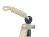 Handcrafted Wooden Rustic Decorative Blue and White Anchor with Hook 7" from Hampton Creations