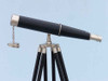 Handcrafted Floor Standing Admiral's Brushed Nickel with Leather Binoculars 62" from Hampton Creations Handcrafted Floor Standing Admiral's Brushed Nickel with Leather Binoculars 62" from Hampton Creations
