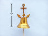 Handcrafted Brass Plated Hanging Anchor Bell 10" from Hampton Creations