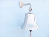 Handcrafted Brushed Nickel Hanging Ship's Bell 15" from Hampton Creations Handcrafted Brushed Nickel Hanging Ship's Bell 15" from Hampton Creations