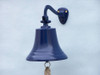 Handcrafted Solid Brass Hanging Ships Bell 11" - Blue from Hampton Creations Handcrafted Solid Brass Hanging Ships Bell 11" - Blue from Hampton Creations