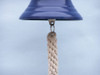 Handcrafted Solid Brass Hanging Ships Bell 11" - Blue from Hampton Creations Handcrafted Solid Brass Hanging Ships Bell 11" - Blue from Hampton Creations