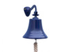 Handcrafted Solid Brass Hanging Ships Bell 11" - Blue from Hampton Creations Handcrafted Solid Brass Hanging Ships Bell 11" - Blue from Hampton Creations