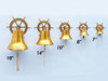 Handcrafted Brass  Plated Hanging Ship Wheel Bell 10" from Hampton Creations