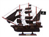 Handcrafted Wooden Black Pearl Black Sails Pirate Ship Model 15" from Hampton Creations