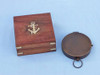 Handcrafted Bronzed Gentlemen's Compass With Rosewood Box 4" from Hampton Creations
