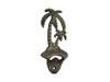 Handcrafted Rustic Gold Cast Iron Wall Mounted Palmtree Bottle Opener 6" from Hampton Creations Handcrafted Rustic Gold Cast Iron Wall Mounted Palmtree Bottle Opener 6" from Hampton Creations