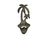 Handcrafted Rustic Gold Cast Iron Wall Mounted Palmtree Bottle Opener 6" from Hampton Creations Handcrafted Rustic Gold Cast Iron Wall Mounted Palmtree Bottle Opener 6" from Hampton Creations